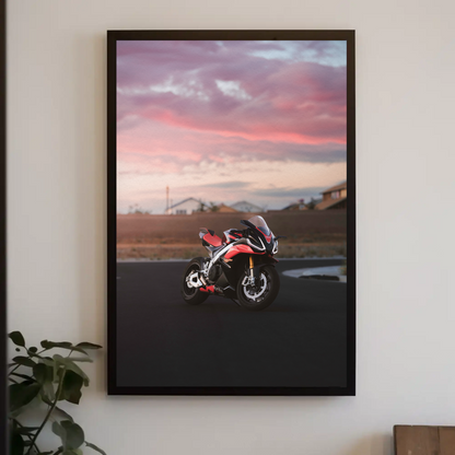 Aprilia RSV4 1100 Factory Motorcycle Poster #024 - Throttle Designs