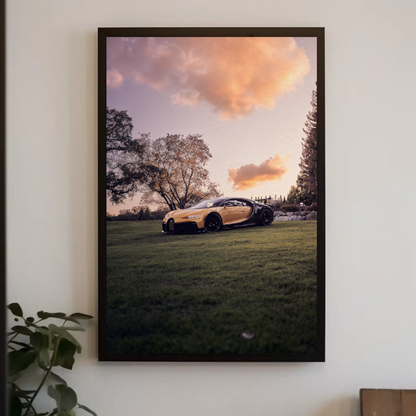 Bugatti Chiron Pur Sport Automotive Car Poster #001 - Throttle Designs