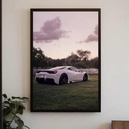 Ferrari 458 Italia Automotive Car Poster #001 - Throttle Designs