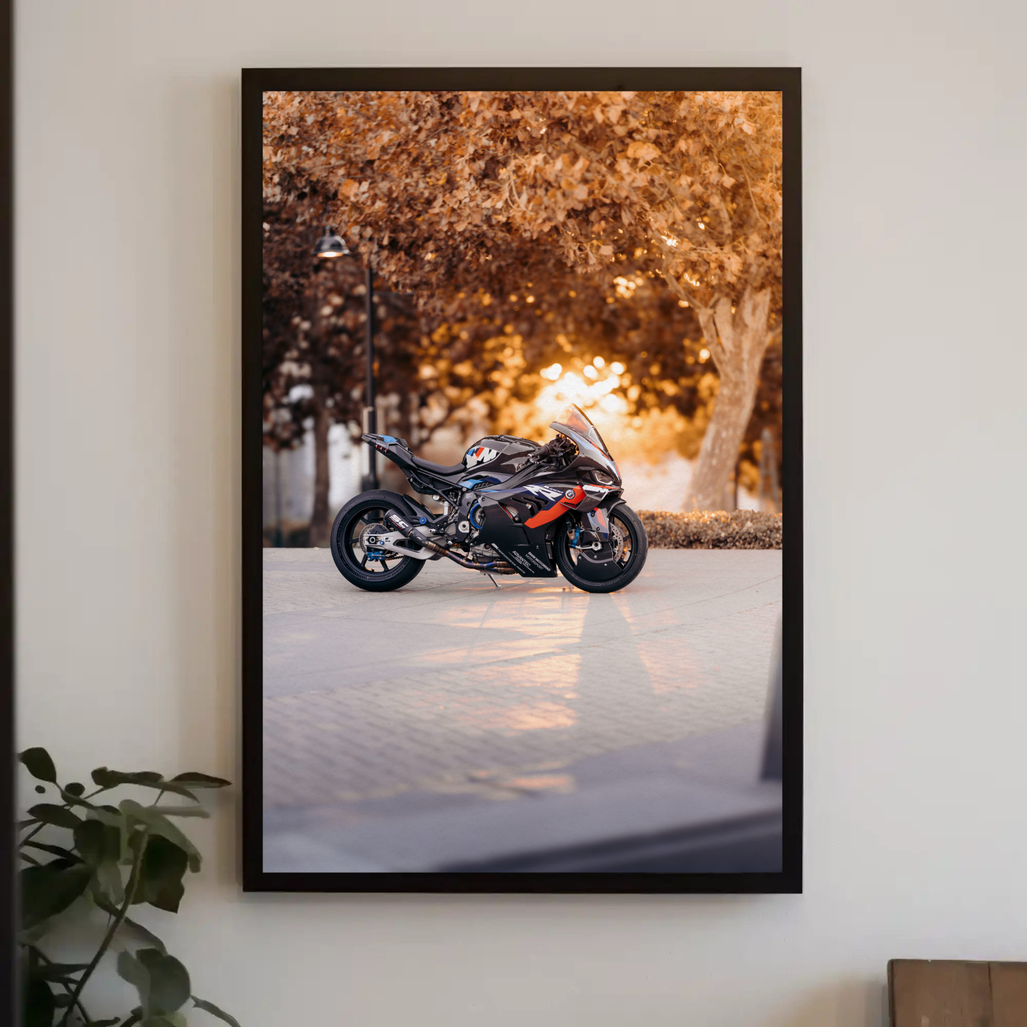 BMW M1000RR Motorcycle Art Poster #025 - Premium Wall Decor - Throttle Designs