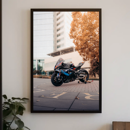 BMW M1000RR Motorcycle Poster #021 - Stunning Art for Bike Lovers - Throttle Designs