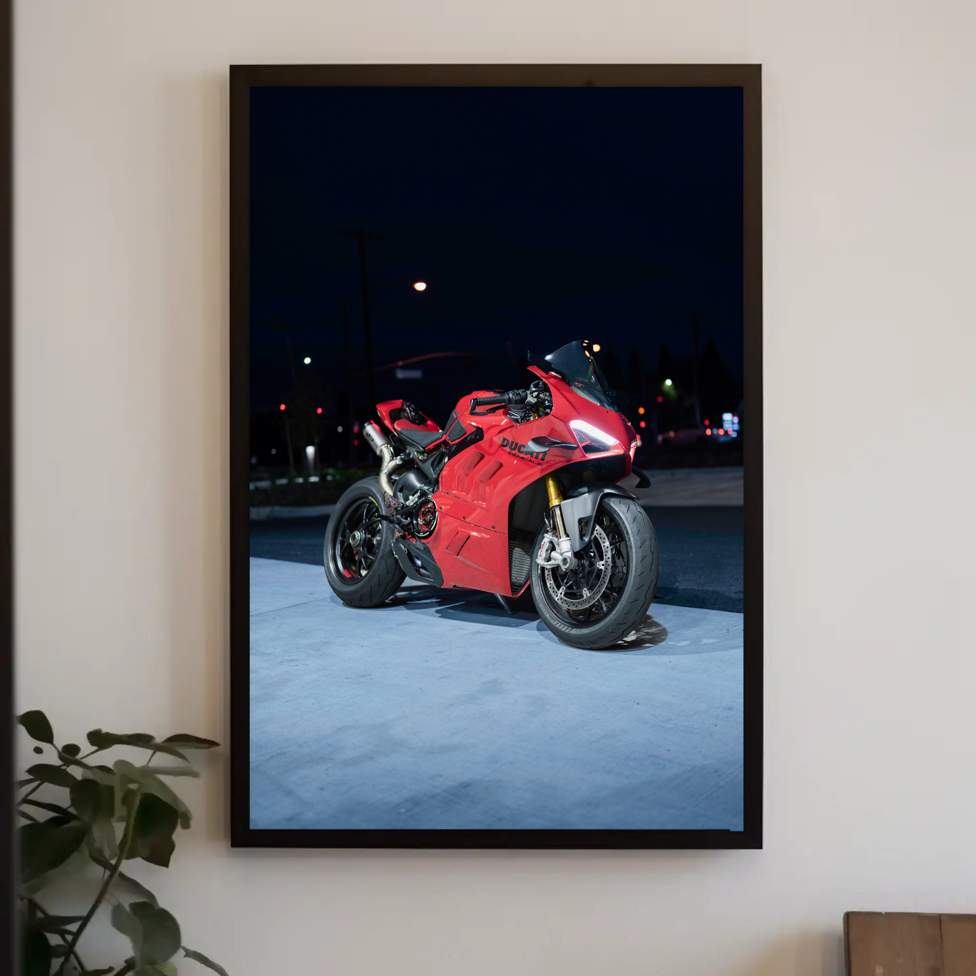 Ducati Panigale V4S Motorcycle Sportbike Poster #001 - Throttle Designs