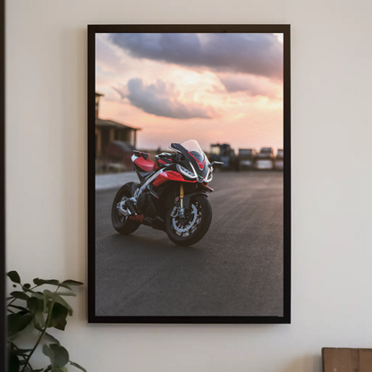 Aprilia RSV4 1100 Factory Motorcycle Poster #001 - Throttle Designs