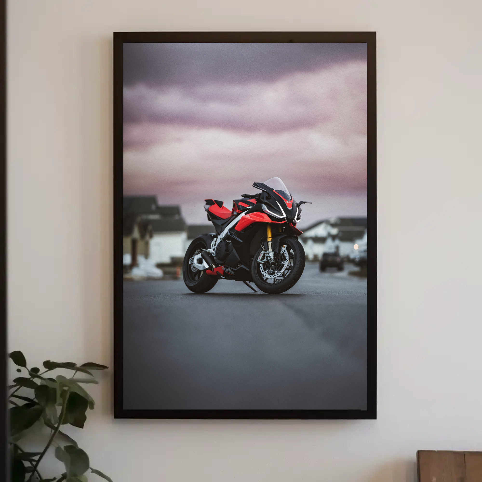 Aprilia RSV4 1100 Factory Motorcycle Poster #032 - Throttle Designs