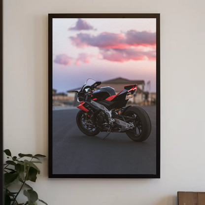 Aprilia RSV4 1100 Factory Motorcycle Poster #007 - Throttle Designs