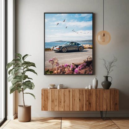 Porsche 911 Classic Car Art Print Poster #001 for Automotive Enthusiasts - Throttle Designs