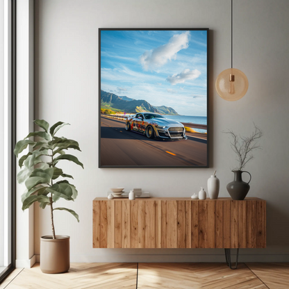 Ford Mustang S550 Art Poster #002 - Iconic Automotive Wall Decor - Throttle Designs