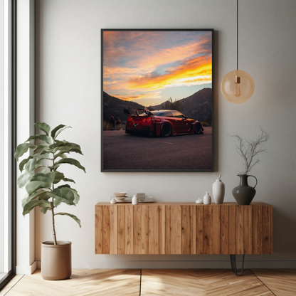 Nissan GTR R35 Widebody Art Print Poster #019 for Car Lovers - Throttle Designs