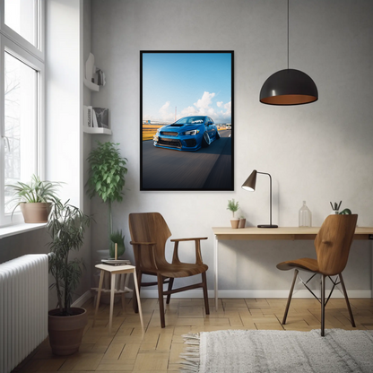 Slammed Subaru WRX Car Art Print #041 - Premium Wall Decor