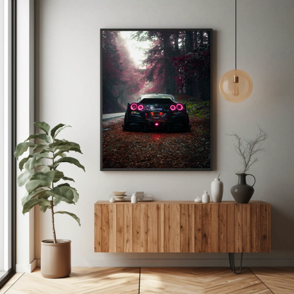 Nissan GTR R35 Widebody Wall Art Poster #018 - Automotive Elegance - Throttle Designs