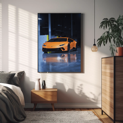 Lamborghini Huracan Automotive Car Poster #022 - Throttle Designs