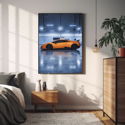 Lamborghini Huracan Automotive Car Poster #018 - Throttle Designs