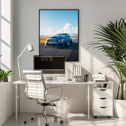 Slammed Subaru WRX Car Art Print #041 - Premium Wall Decor