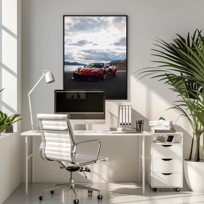 C8 Corvette Wall Art #002 - Premium Satin Automotive Poster for Enthusiasts