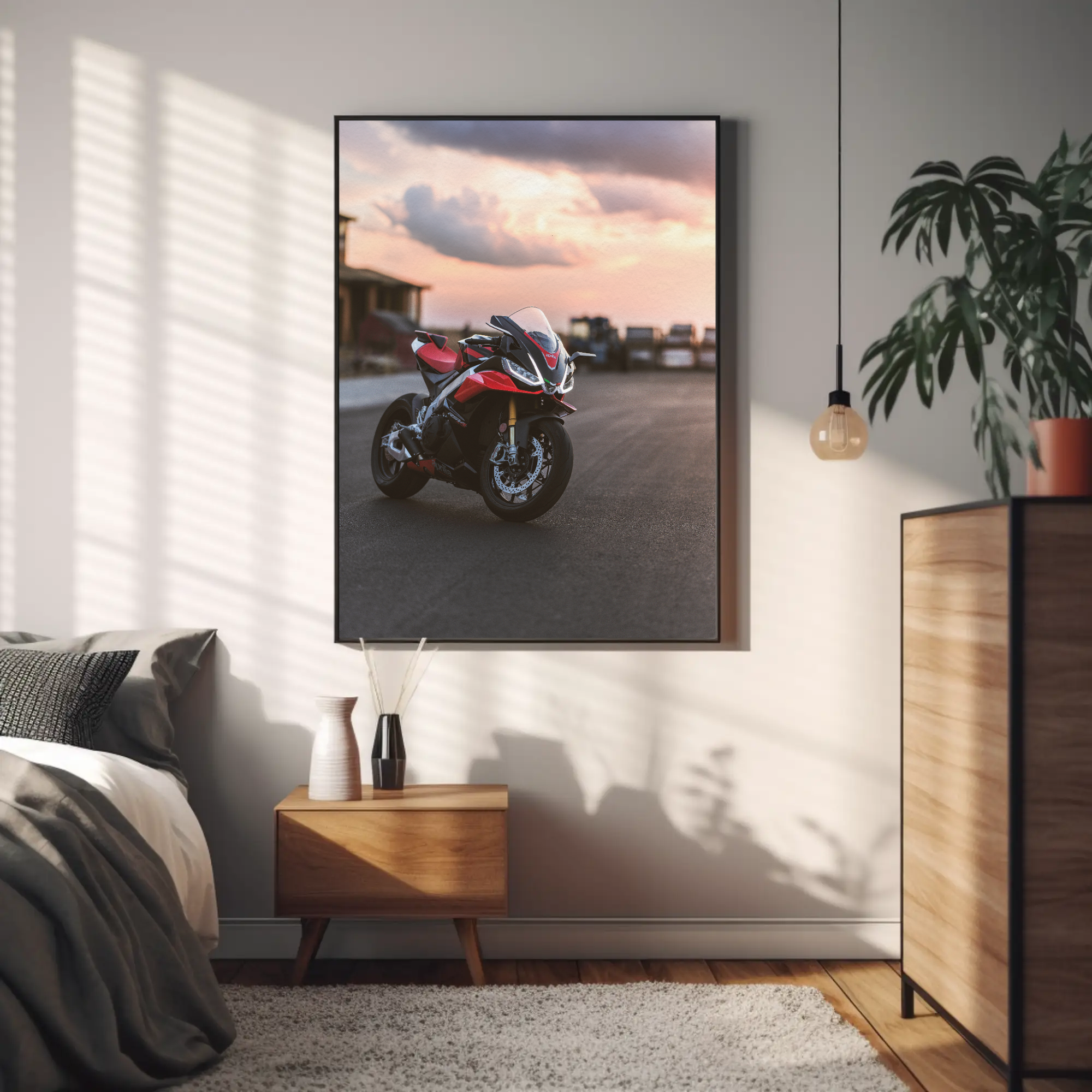 Aprilia RSV4 1100 Factory Motorcycle Poster #001 - Throttle Designs