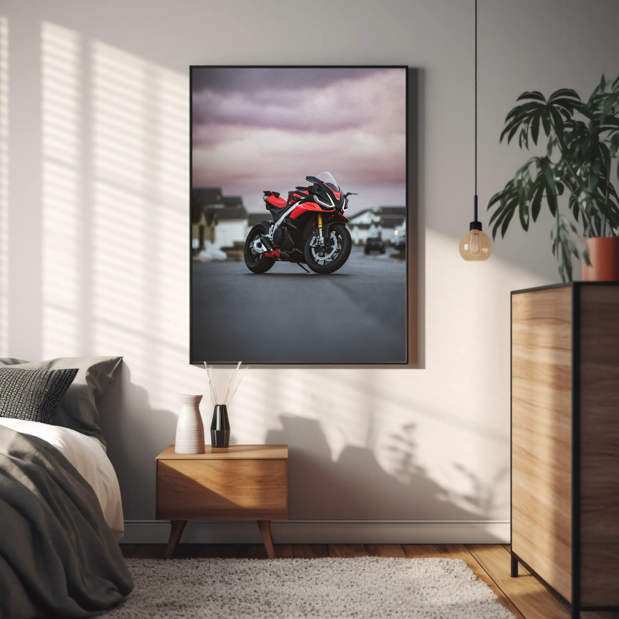 Aprilia RSV4 1100 Factory Motorcycle Poster #032 - Throttle Designs