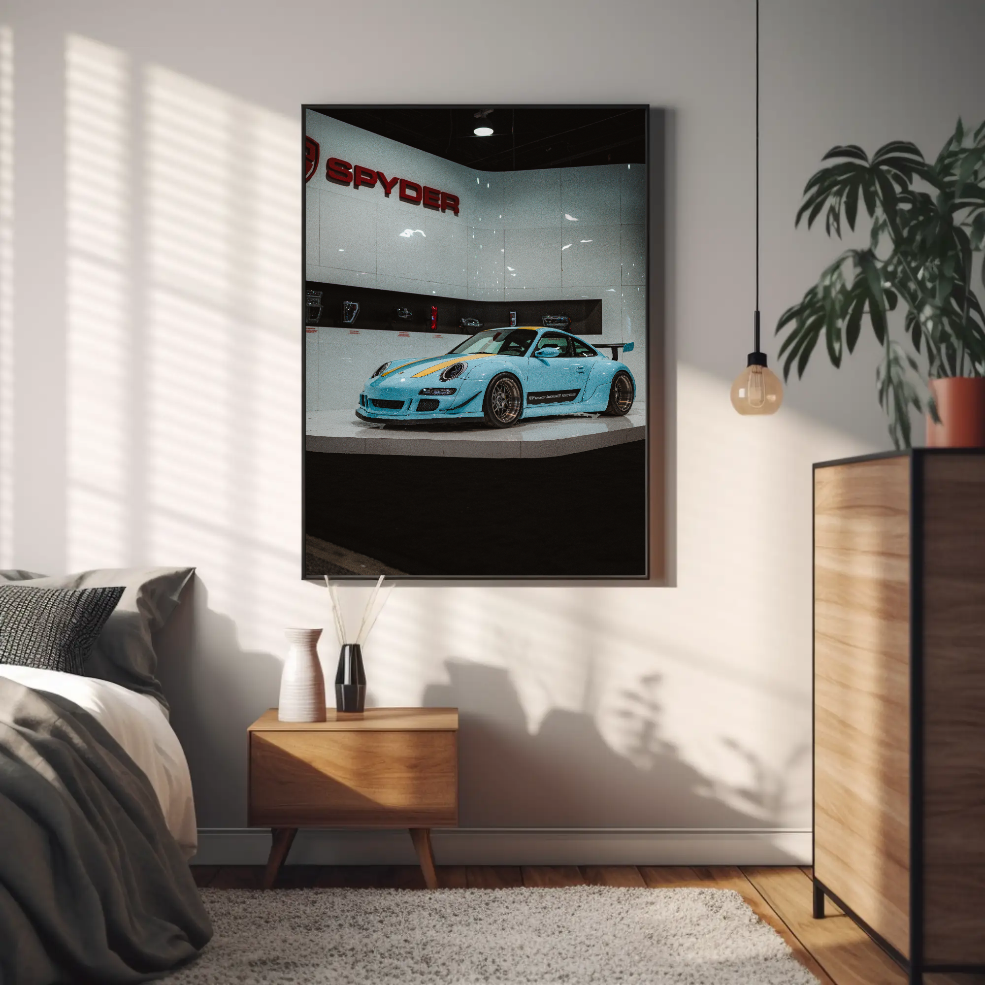 Porsche 911 Carrera 4 Automotive Car Poster #001 - Throttle Designs