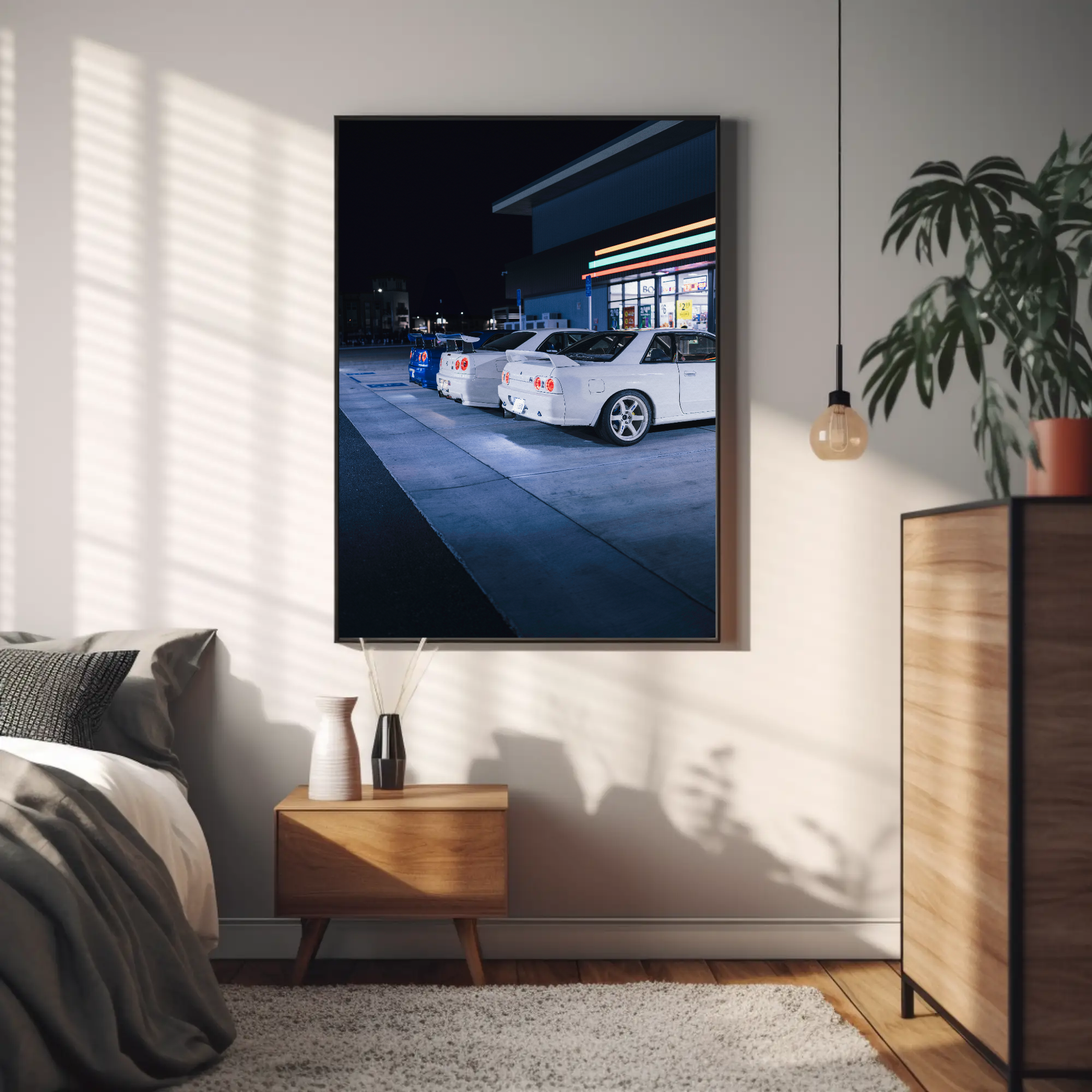 Nissan GTR R32 and R34 Skyline Automotive Car Poster #005 - Throttle Designs