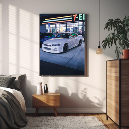 Nissan GTR R34 Skyline Automotive Car Poster #016 - Throttle Designs