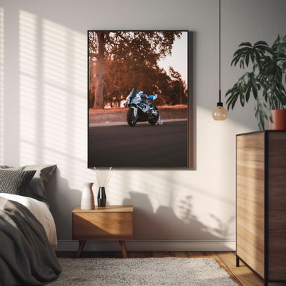 BMW S1000RR HP4 Motorcycle Poster #001 - Throttle Designs