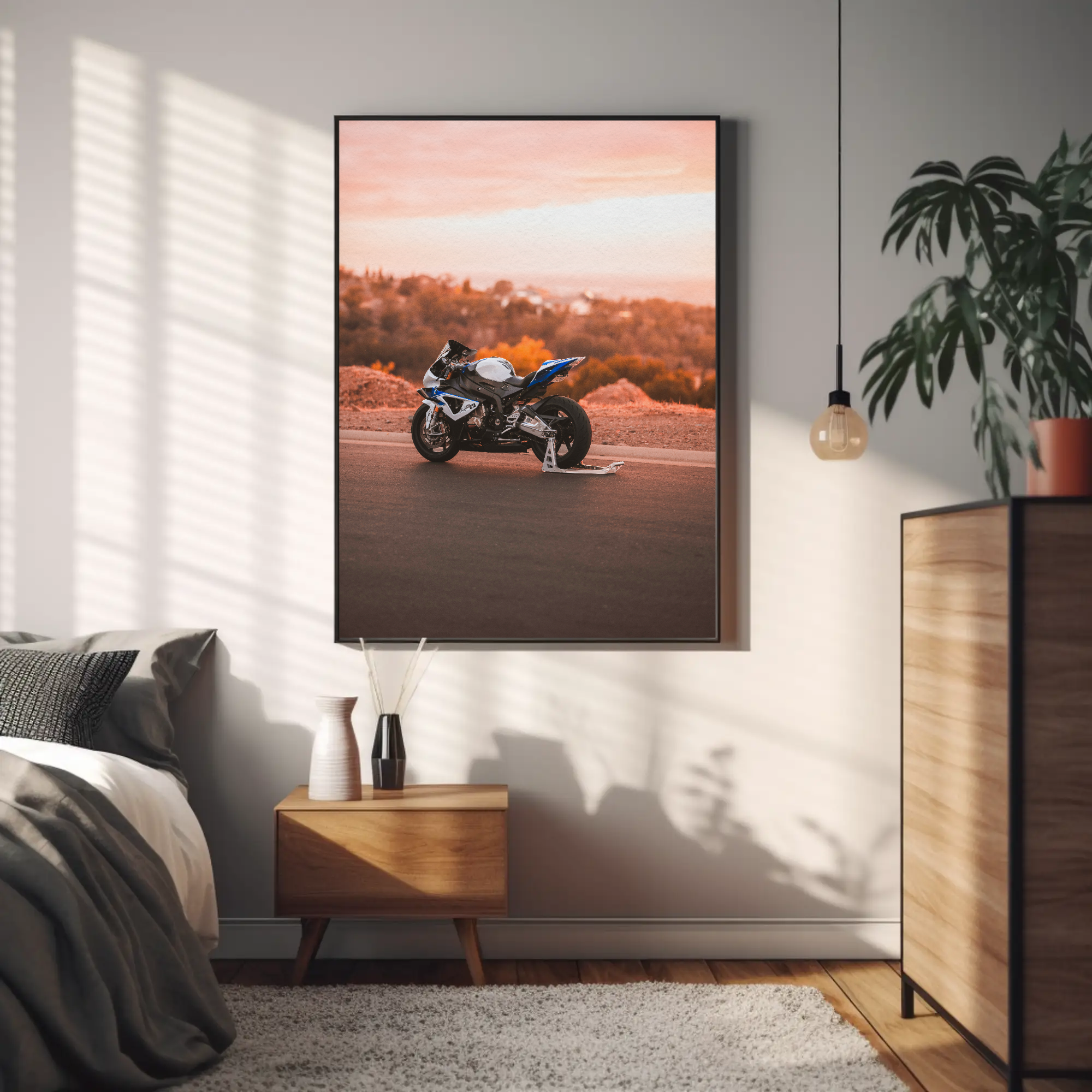 BMW S1000RR HP4 Motorcycle Poster #012 - Throttle Designs