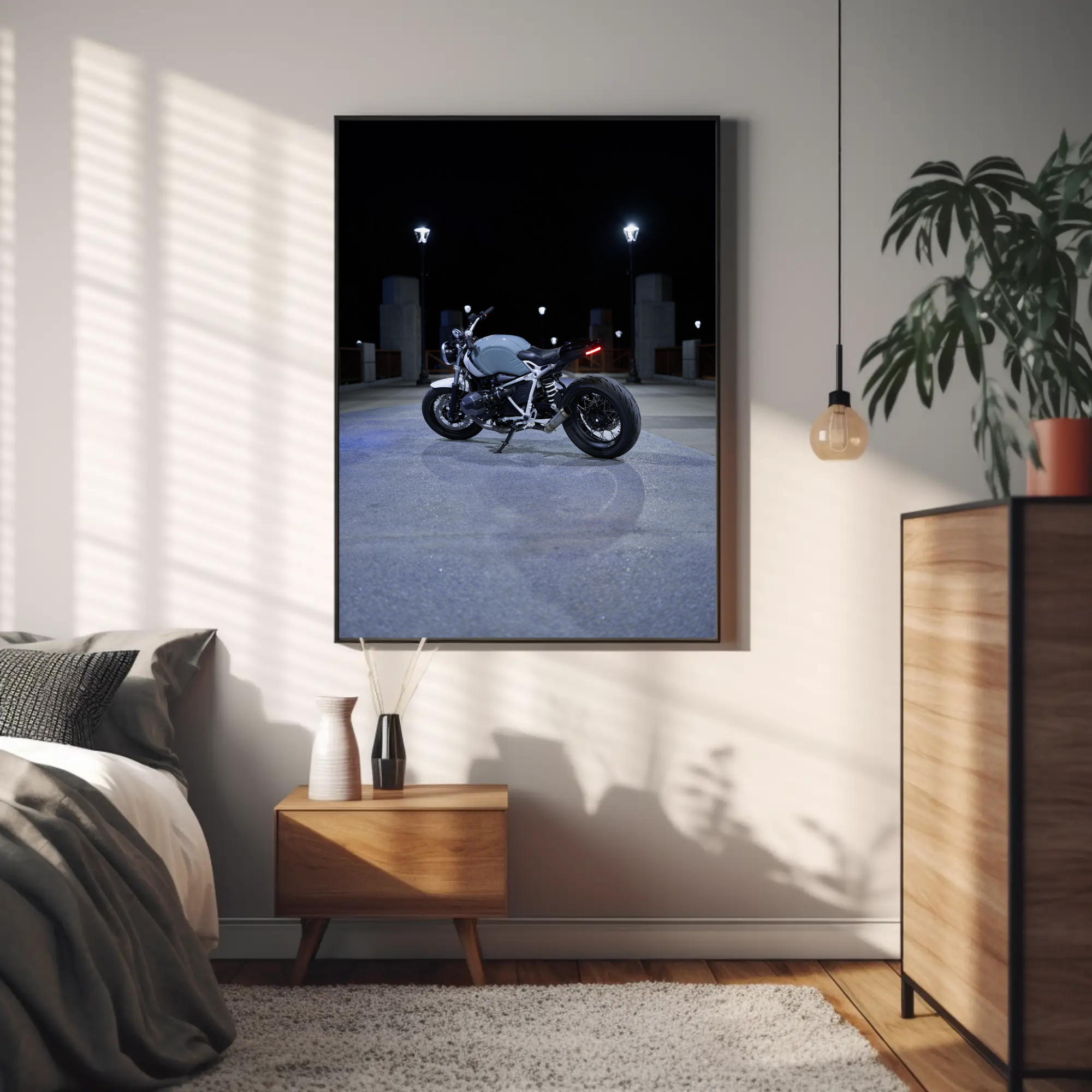 BMW R Nine T Motorcycle Poster #007 - Throttle Designs