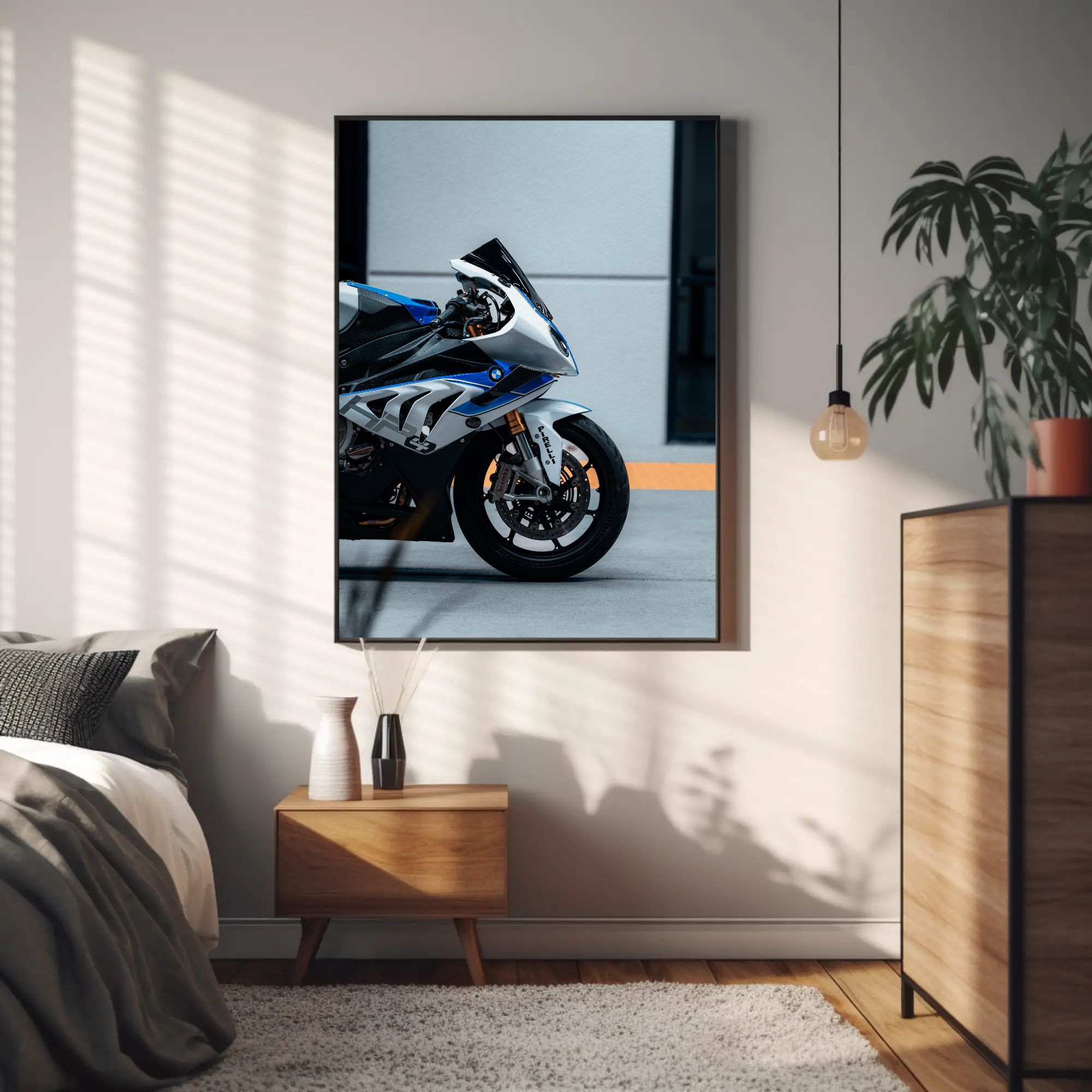 BMW S1000RR HP4 Motorcycle Poster #015 - Throttle Designs