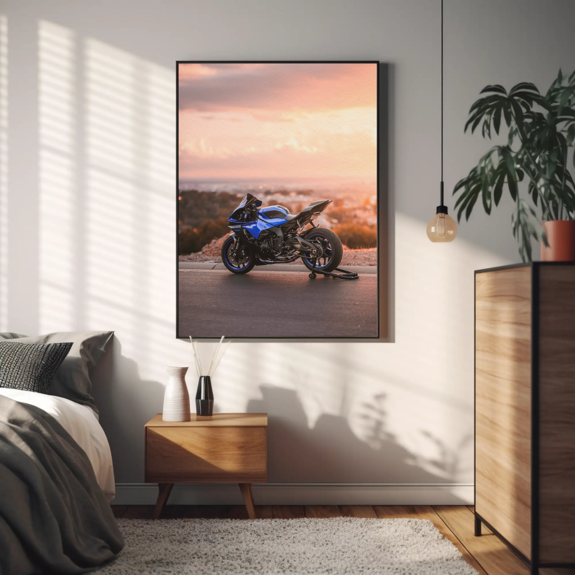 Yamaha R1 Motorcycle Poster #004 - Throttle Designs