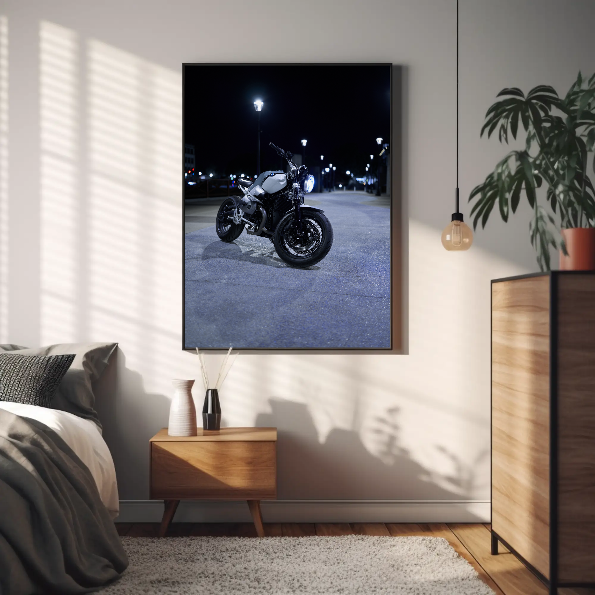 BMW R Nine T Motorcycle Poster #006 - Throttle Designs