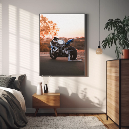 BMW S1000RR HP4 Motorcycle Poster #004 - Throttle Designs