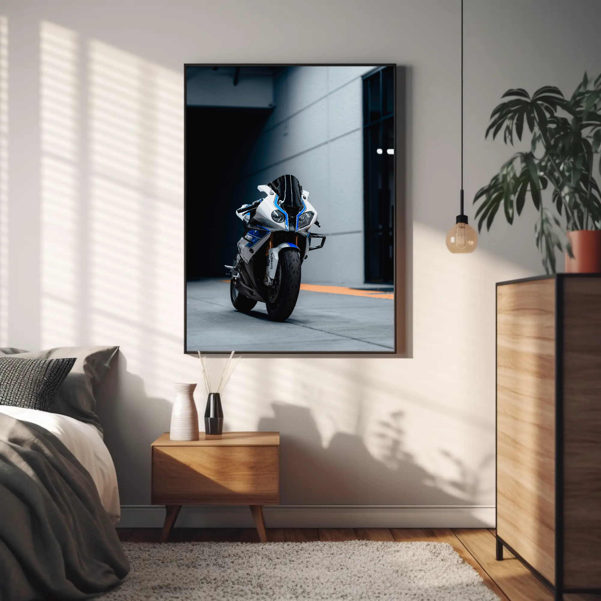 BMW S1000RR HP4 Motorcycle Poster #016 - Throttle Designs