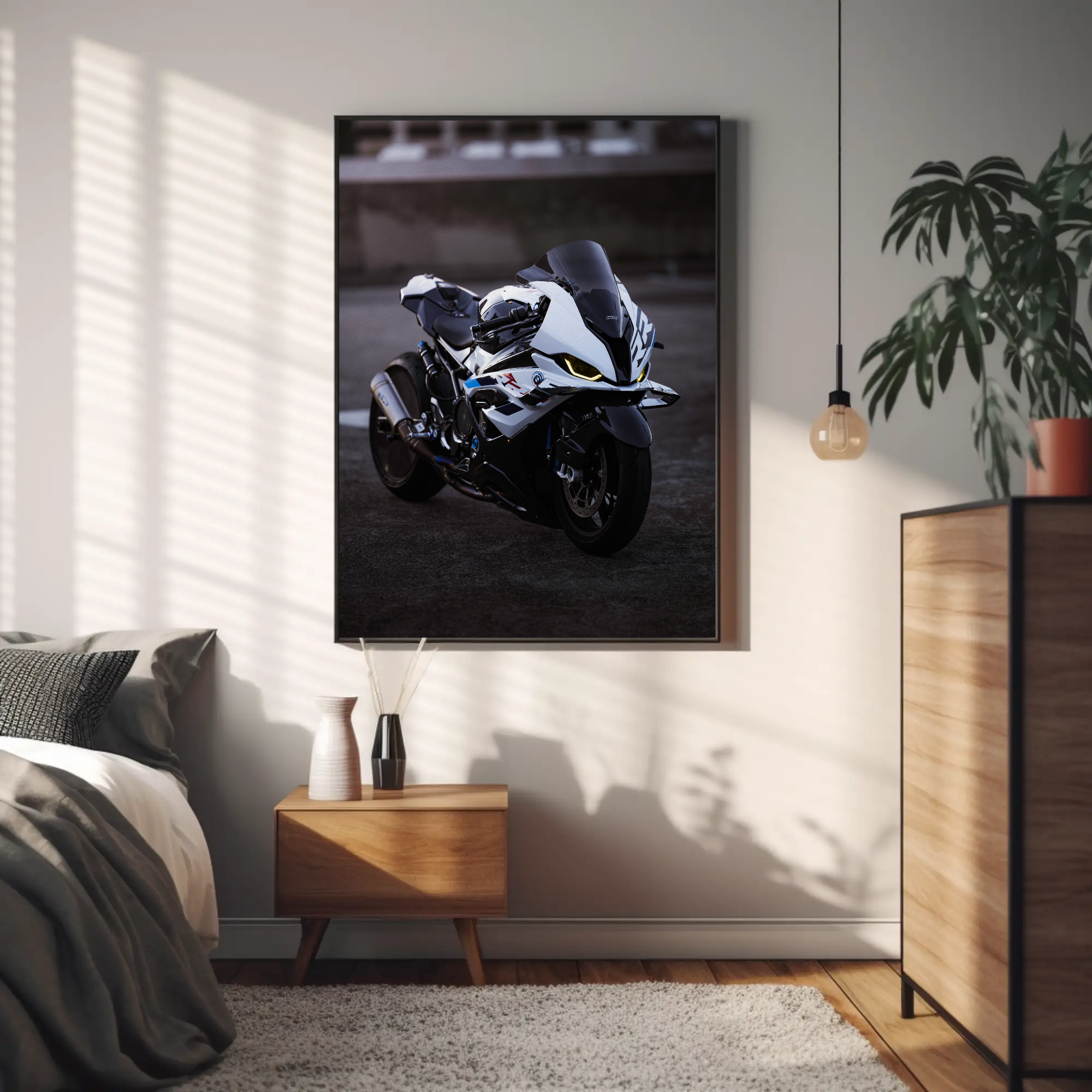 BMW S1000RR Drag Spec Motorcycle Poster #005 - Throttle Designs