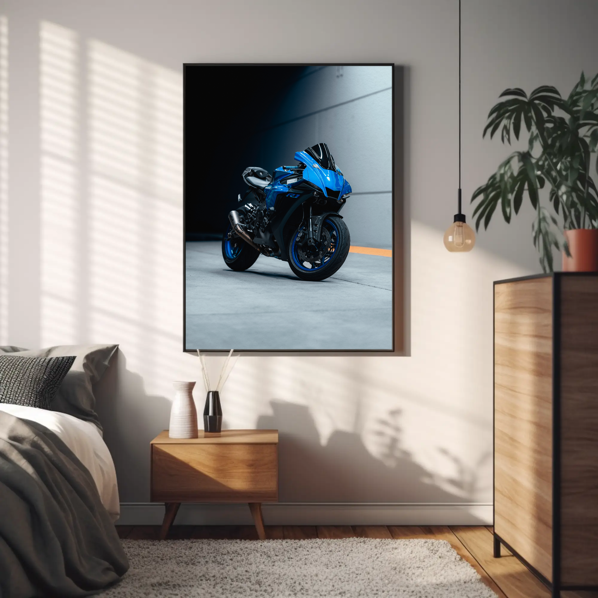 Yamaha R1 Motorcycle Poster #015 - Throttle Designs