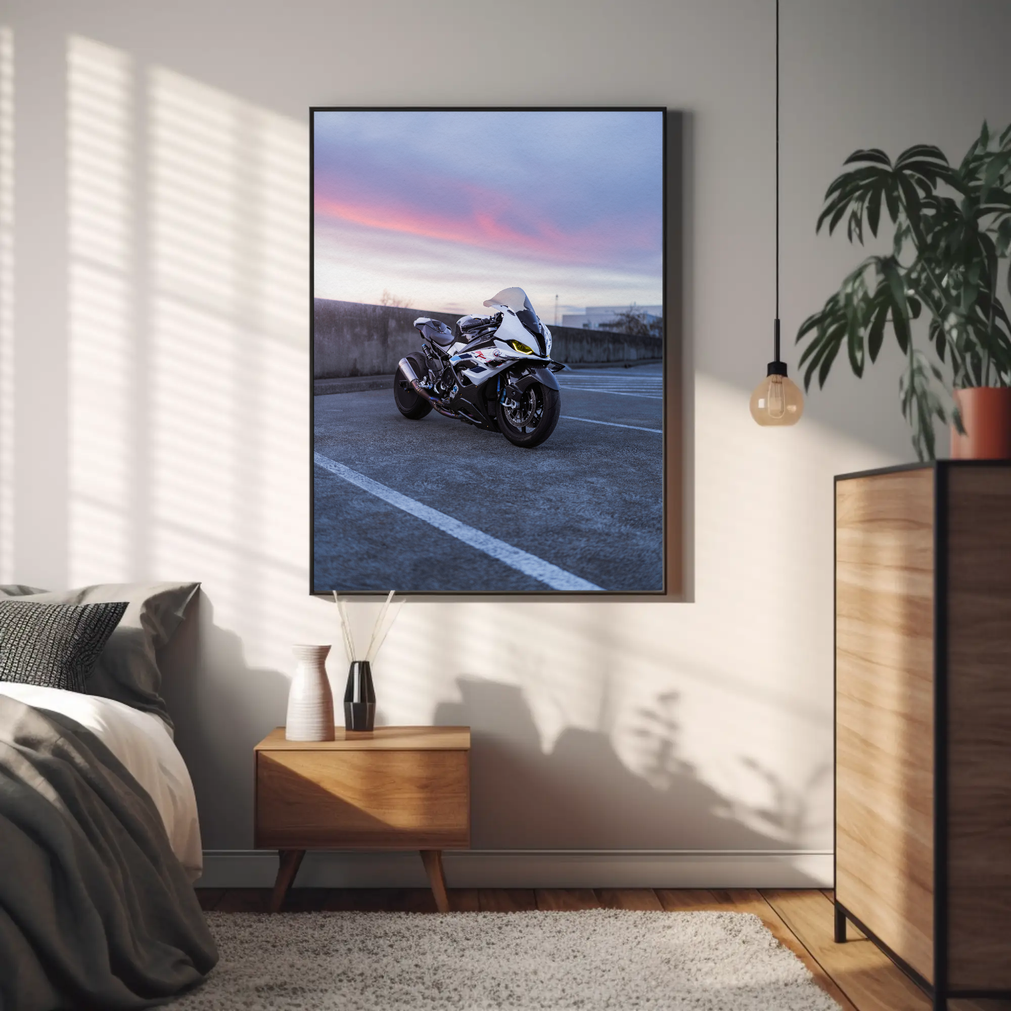 BMW S1000RR Drag Spec Motorcycle Poster #016 - Throttle Designs