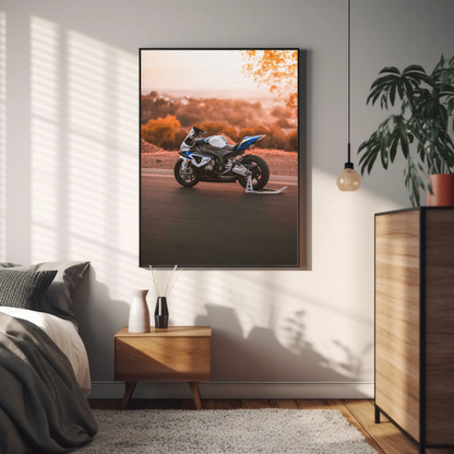 BMW S1000RR HP4 Motorcycle Poster #006 - Throttle Designs