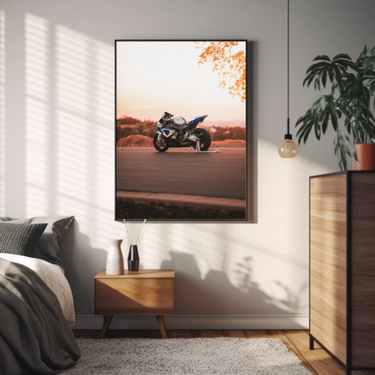 BMW S1000RR HP4 Motorcycle Poster #011 - Throttle Designs