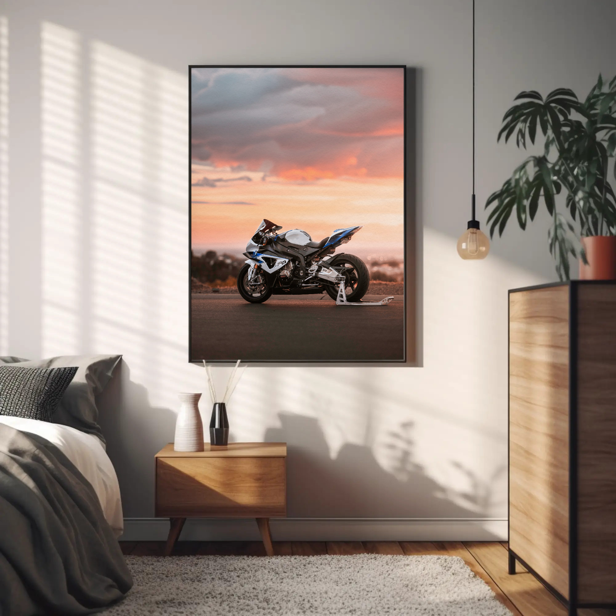 BMW S1000RR HP4 Motorcycle Poster #003 - Throttle Designs