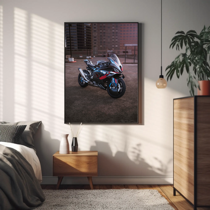 BMW M1000RR Motorcycle Poster #003 - Throttle Designs