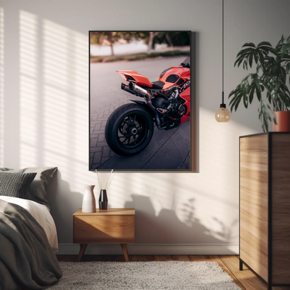 Ducati Panigale V4S Motorcycle Poster #009 - Throttle Designs