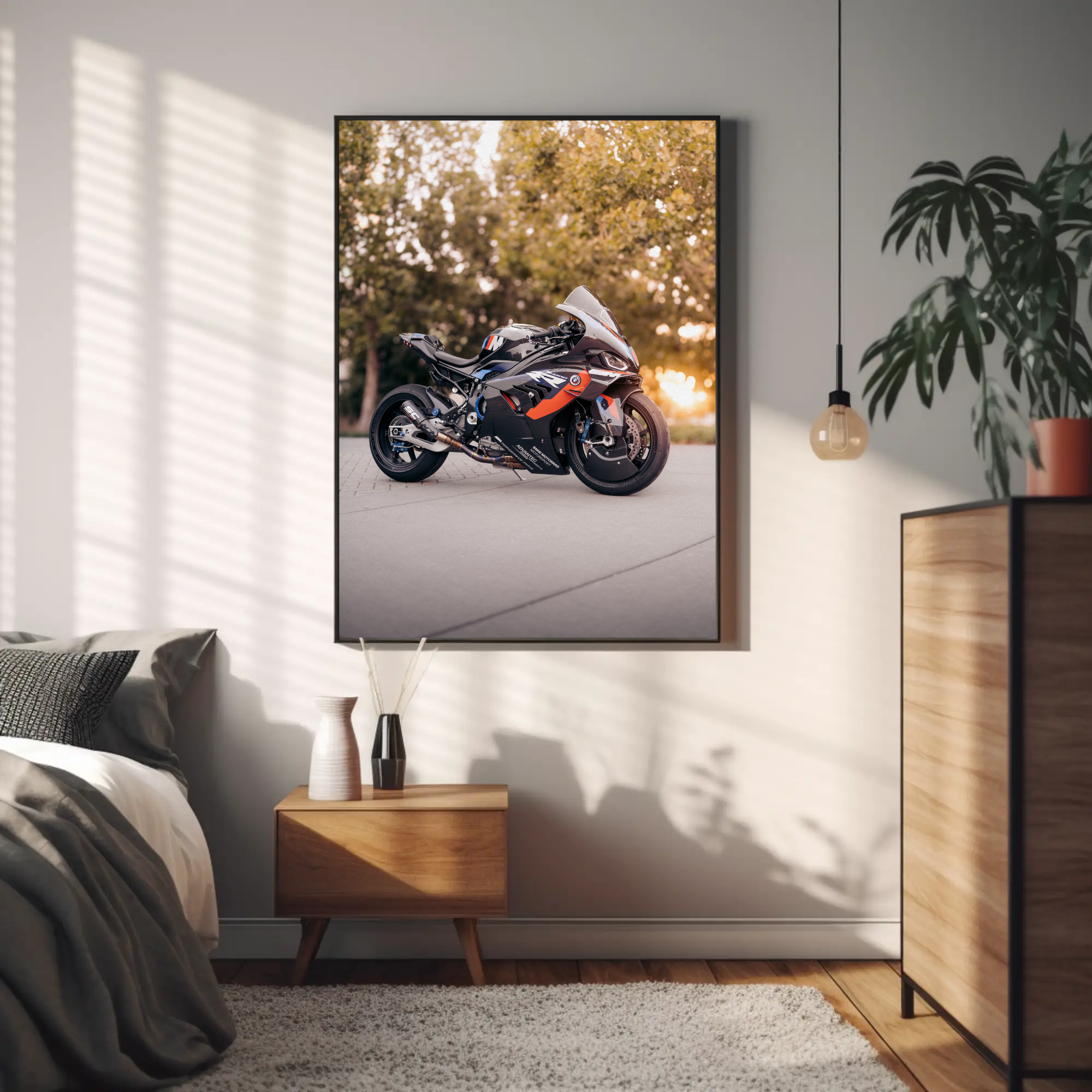 BMW M1000RR Motorcycle Art Print #026 - Perfect for Enthusiast Decor! - Throttle Designs