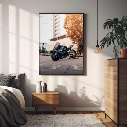 BMW M1000RR Motorcycle Poster #021 - Stunning Art for Bike Lovers - Throttle Designs