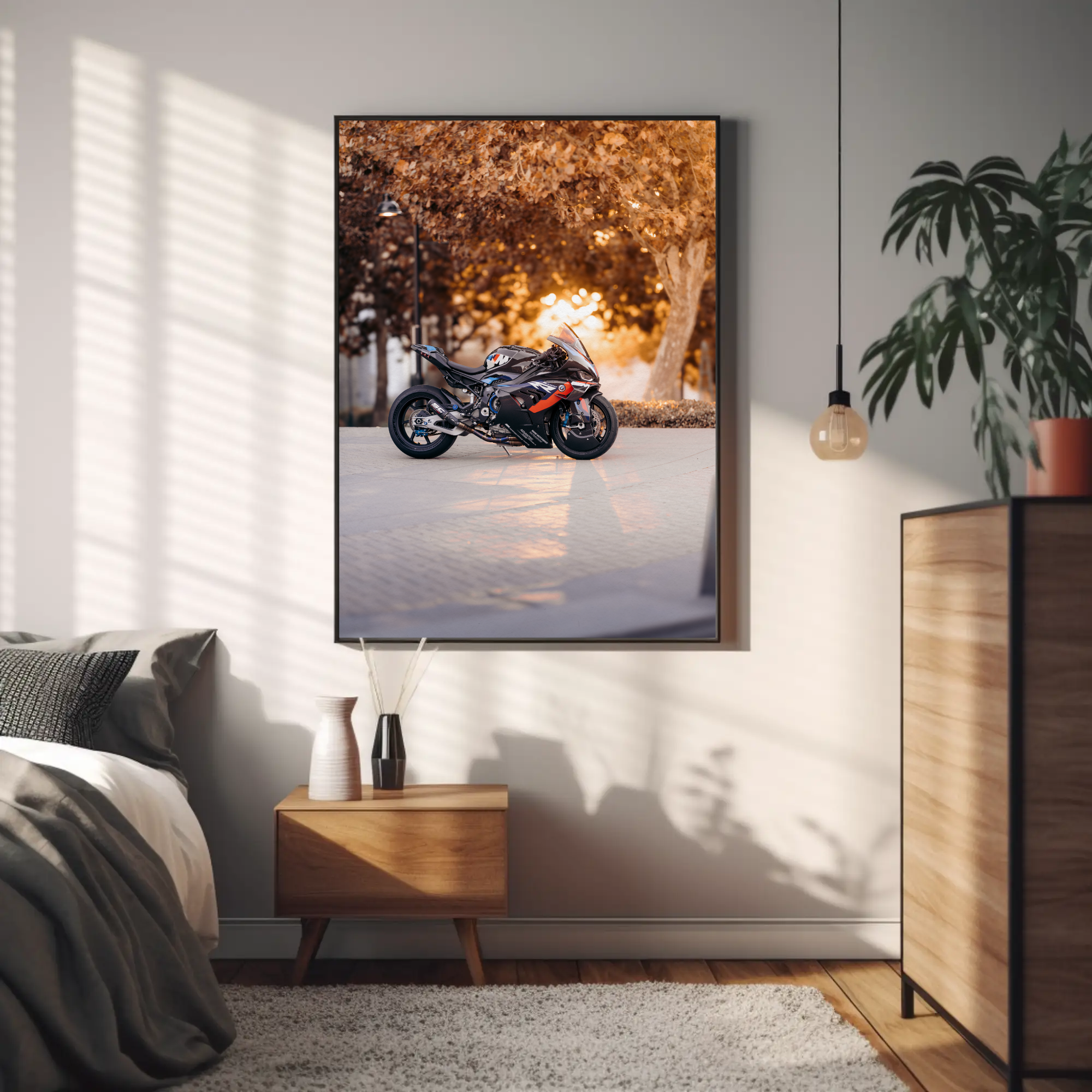 BMW M1000RR Motorcycle Art Poster #025 - Premium Wall Decor - Throttle Designs