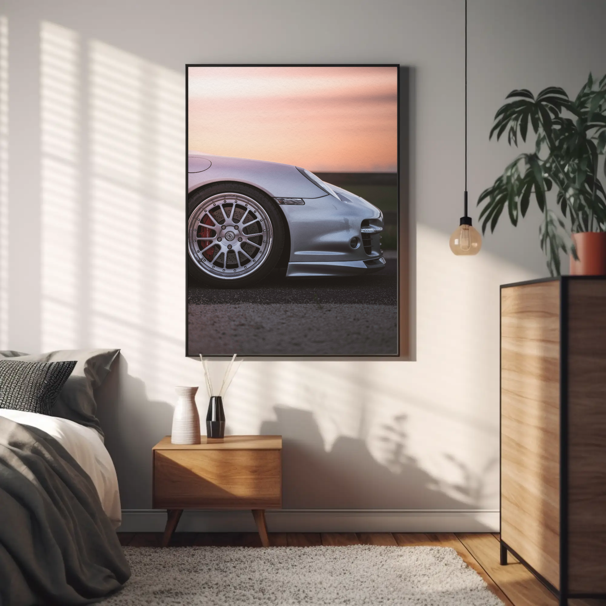 Porsche 911 Turbo Automotive Car Poster #001 - Throttle Designs