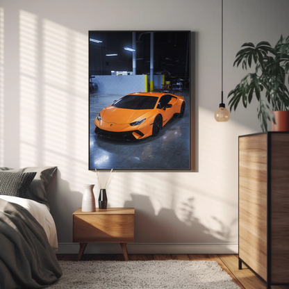 Lamborghini Huracan Automotive Car Poster #020 - Throttle Designs