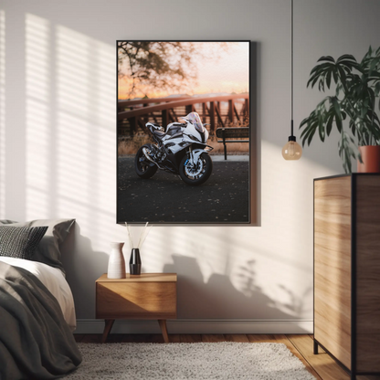 BMW S1000RR Motorcycle Poster #009 - Throttle Designs