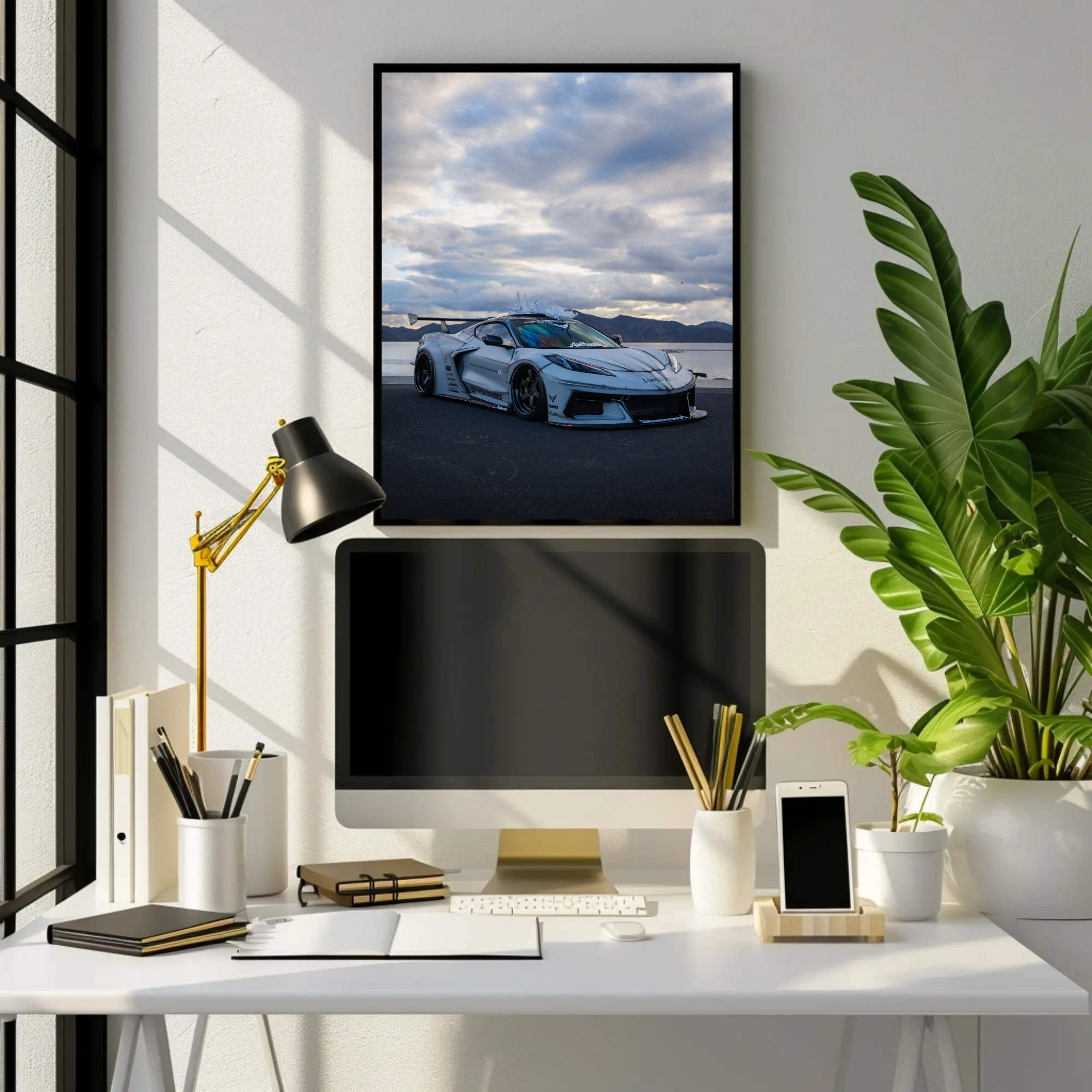 Chevrolet C8 Corvette Wall Art Print #001 - Premium Satin Poster