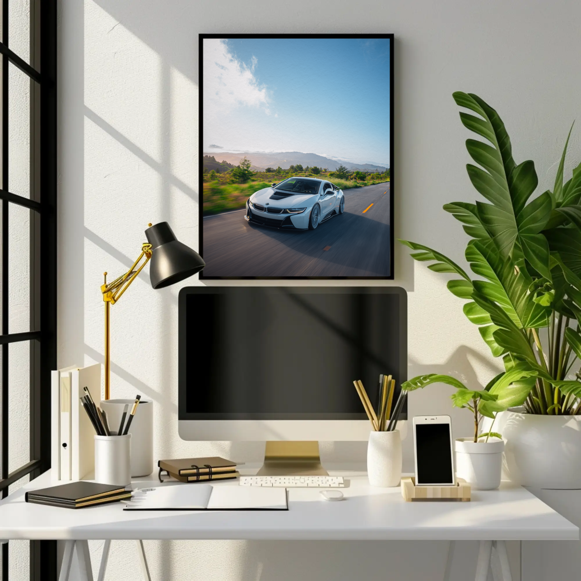 BMW i8 Car Art Print Poster #001 - Stunning Wall Decor for Enthusiasts