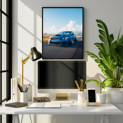 Slammed Subaru WRX Car Art Print #041 - Premium Wall Decor