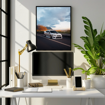 Slammed Subaru WRX Car Art Poster for Enthusiasts #042