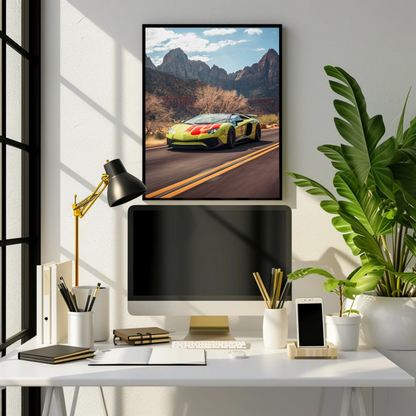 Lamborghini Aventador SVJ Art Print Poster #002 - Premium Wall Decor